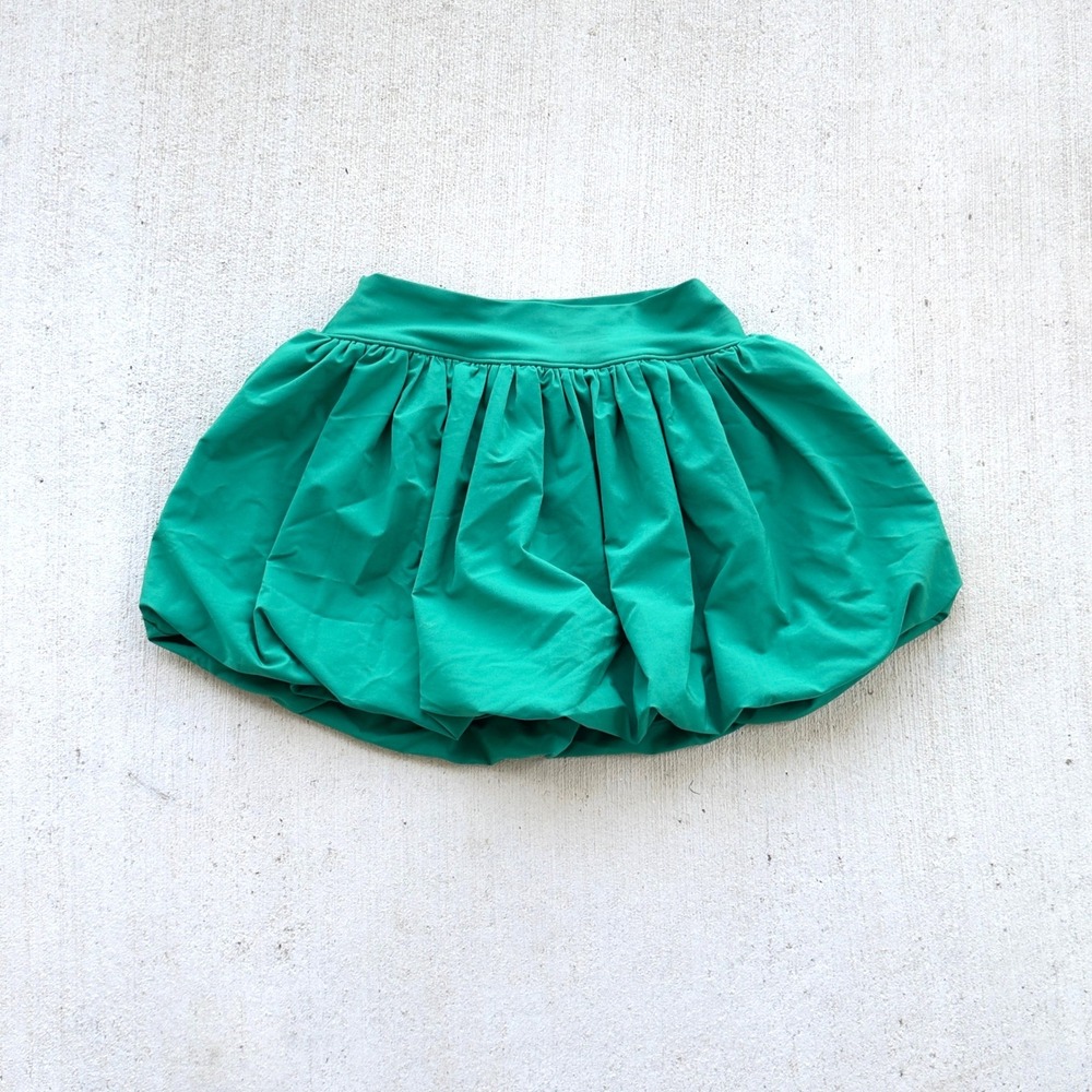 YPB Abercrombie Bubble Skort Women's Size XS Green Activewear Mini Skirt